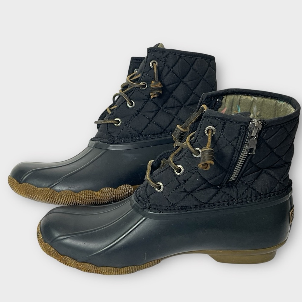 Sperry Women's 7.5M Waterproof Rubber Saltwater Brown Boots